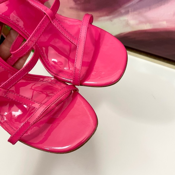 Larroude Serena Sandal in Patent Pink Size 6.5 - Picture 11 of 14